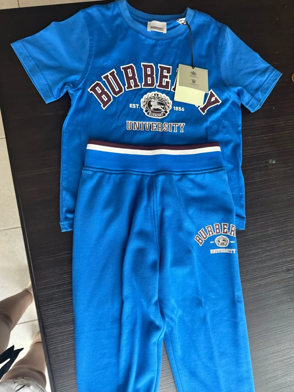 Burberry Blue 'University' Kids Set